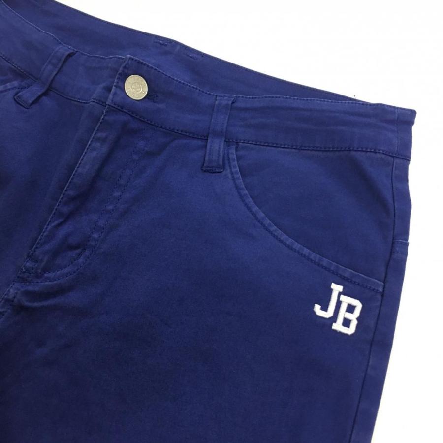 Jack Bunny!!（ジャックバニー） パンツ ブルー ロゴ刺しゅう フロント