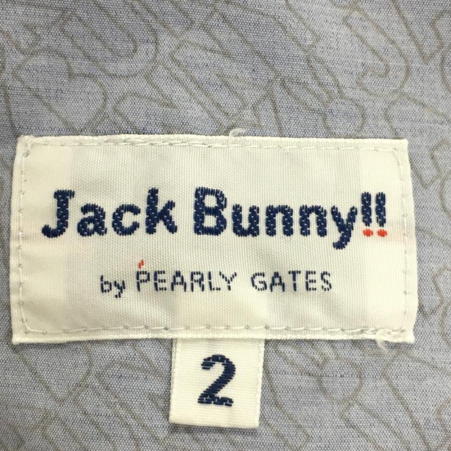 Jack Bunny!!（ジャックバニー） パンツ ブルー ロゴ刺しゅう フロント