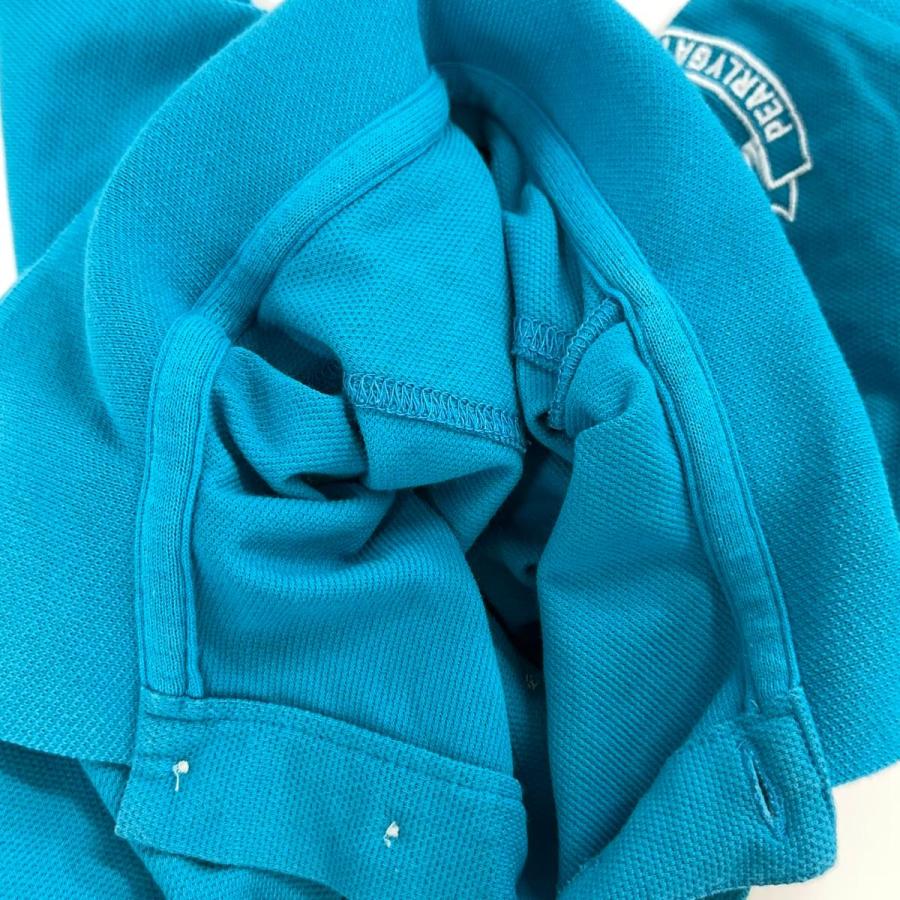 PEARLY GATES（パーリーゲイツ） 半袖ポロシャツ ライトブルー×白