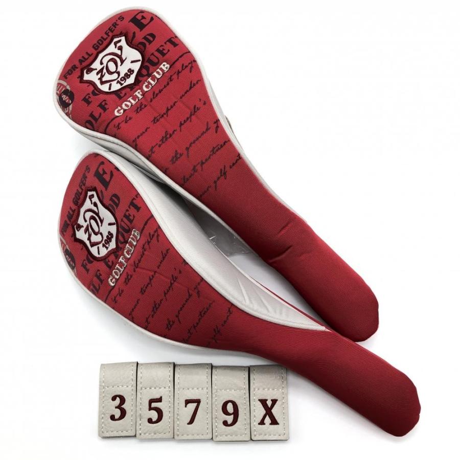 ZOY（ゾーイ） ヘッドカバー5点セット（DR.FW×2.UT×2）レッド×グレー