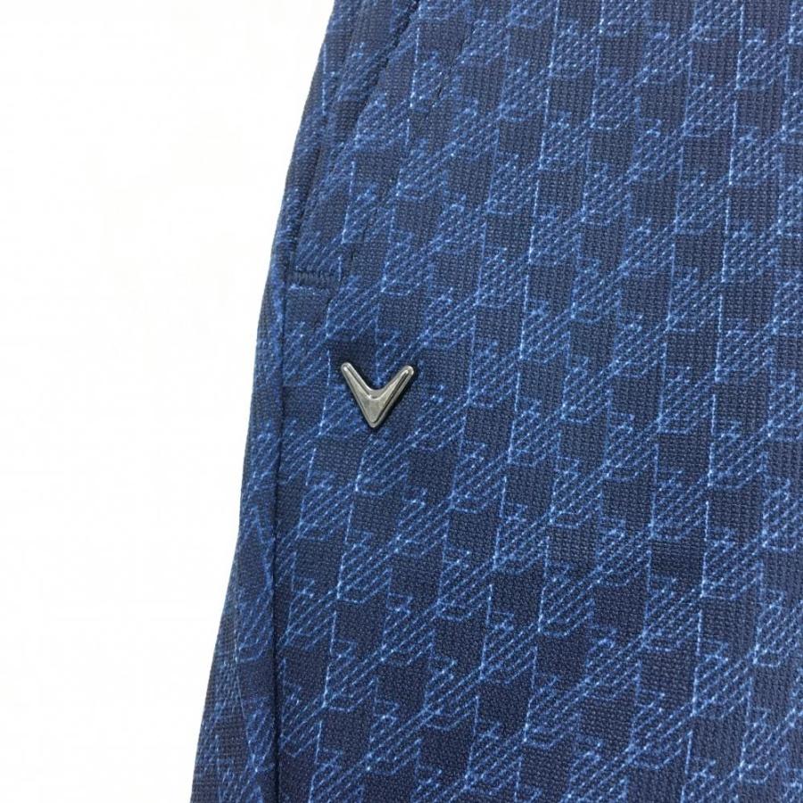 Callaway ゴルフパンツ ネイビー 総柄 新品】キャロウェイ パンツ ネイビー 総柄 メンズ LL ゴルフウェア