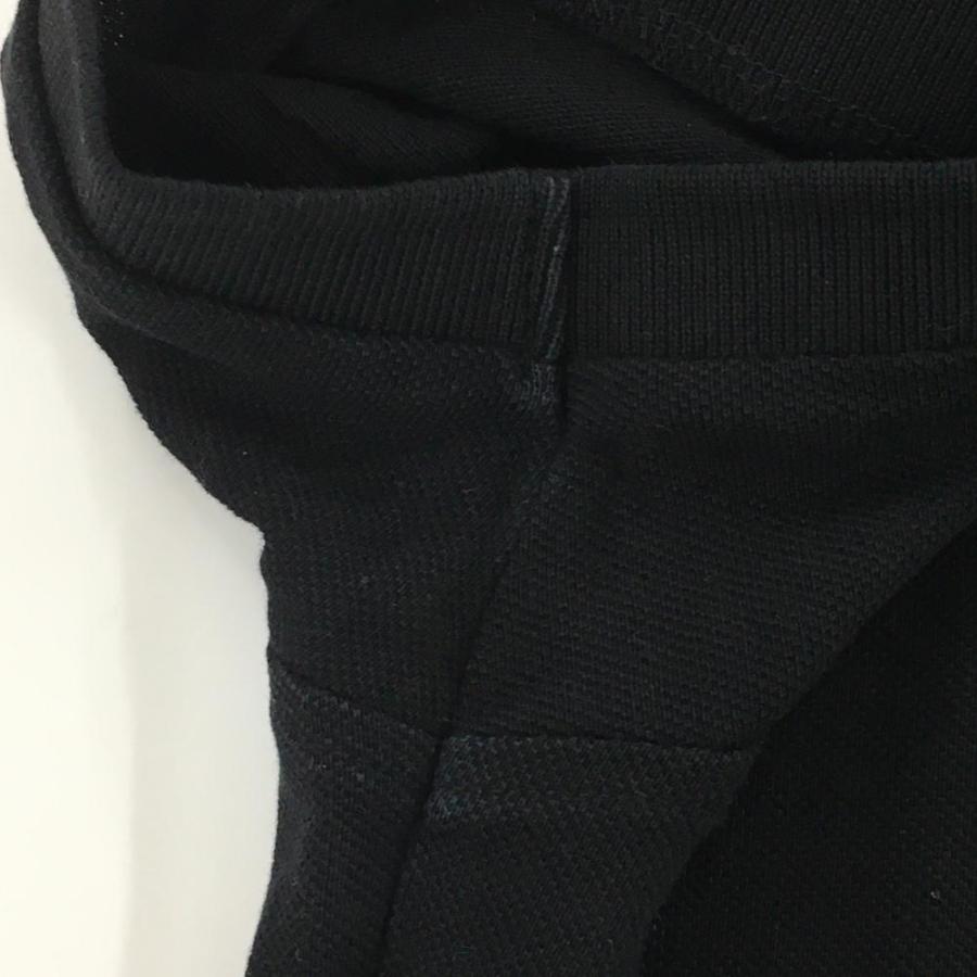 バーバリー 半袖ポロシャツ 黒 胸ロゴ刺しゅう レディース M