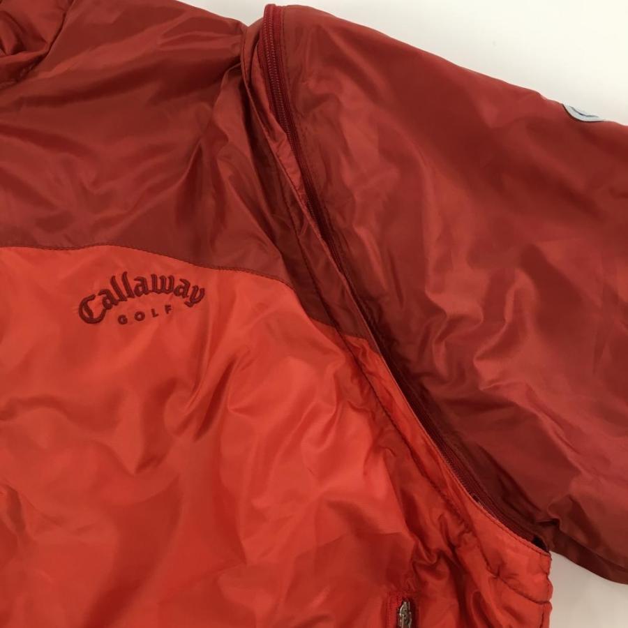 美品】キャロウェイ 2WAY中綿ジャケット レッド バイカラー 袖着脱可