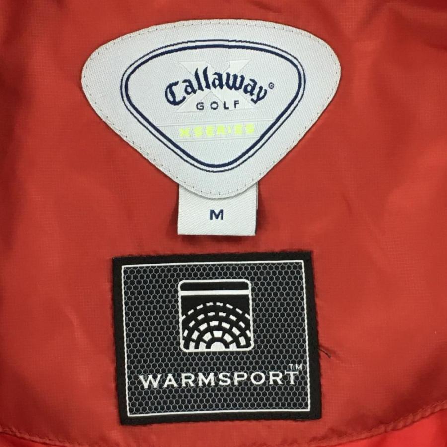 美品】キャロウェイ 2WAY中綿ジャケット レッド バイカラー 袖着脱可