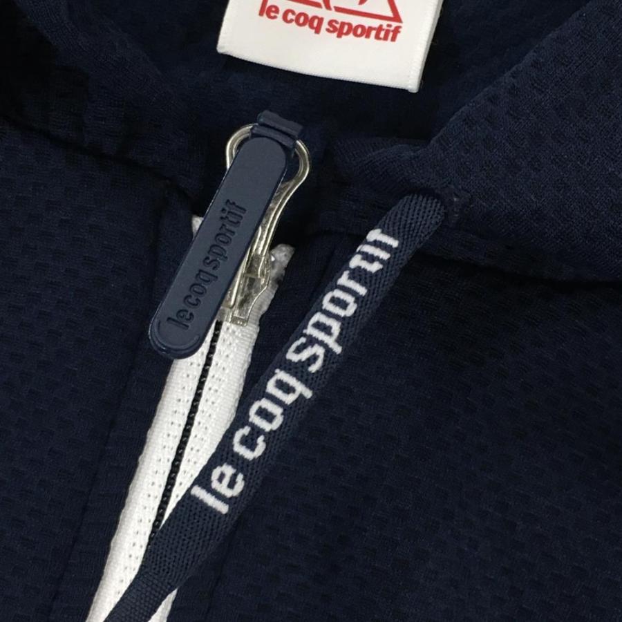 le coq sportif ルコック ジップパーカー ネイビー 織生地 袖 le coq sportif ルコック ジップパーカー ネイビー 織生地 袖
