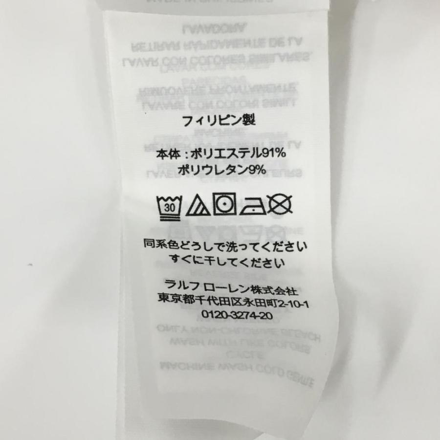 RLXラルフローレン 半袖ポロシャツ 白×ピンク スナップボタン
