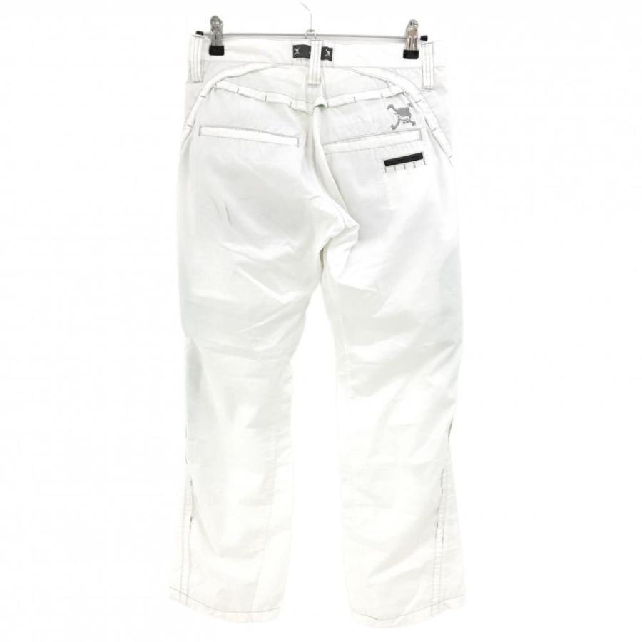 オークリー パンツ 白 ストライプ織生地 複数ポケット 上部裏地付き