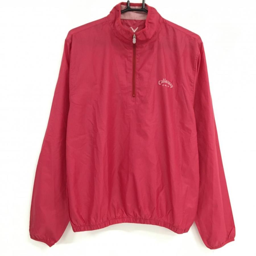 Callaway（キャロウェイ） ジャケットブルゾン レッド 織生地 薄手
