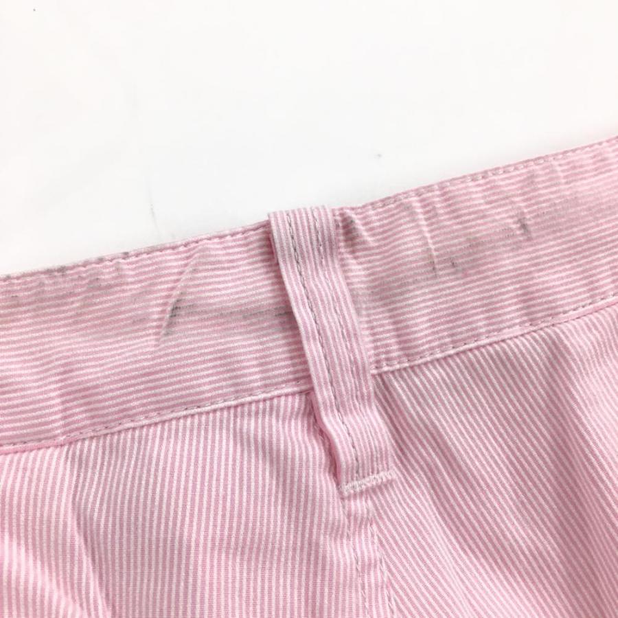 パーリーゲイツ カーゴハーフパンツ ピンク×白 細ストライプ パーリーゲイツ カーゴハーフパンツ ピンク×白 細ストライプ