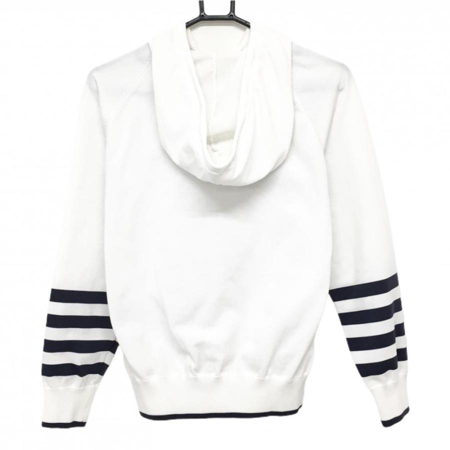 le coq sportif ルコック ジップパーカー 白 袖・背面ニット 袖 le coq sportif ルコック ジップパーカー 白 袖・背面ニット 袖