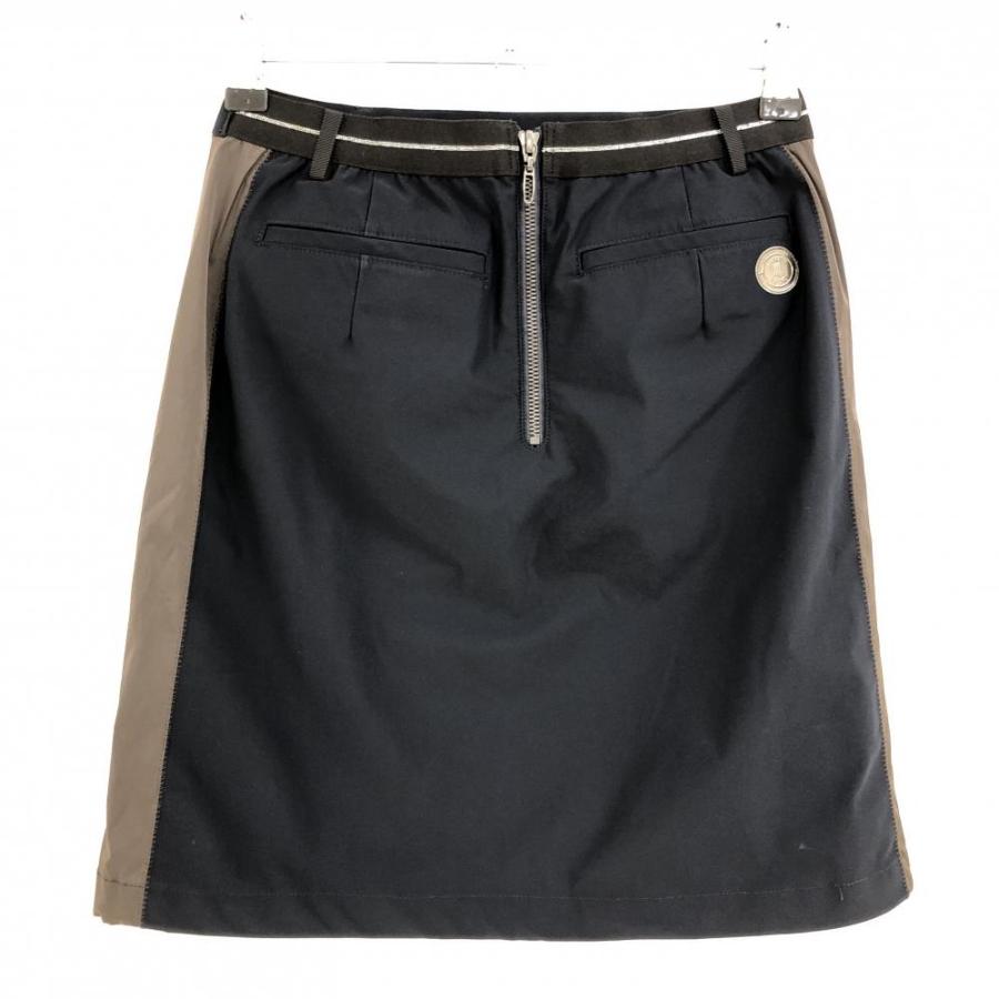 LANVIN ランバンスポール スカート ネイビー×グレー 無地