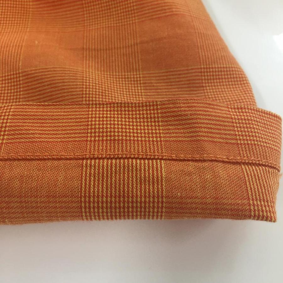 CHERVO（シェルボ） パンツ オレンジ グレンチェック ストレッチ