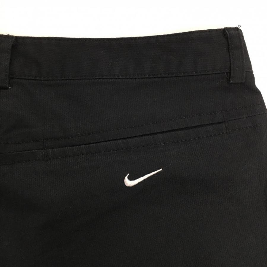 ナイキ 七分丈パンツ 黒 織生地 無地 ストレッチ レディース XS ゴルフ