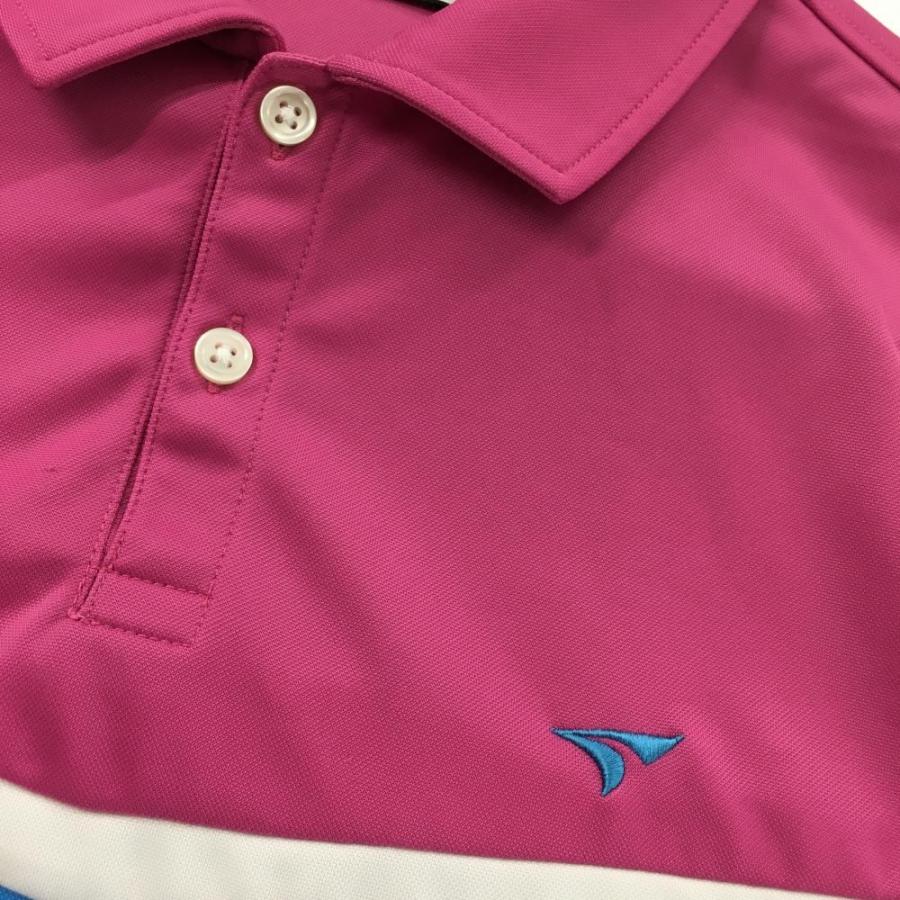 Titleist（タイトリスト） 半袖ポロシャツ 白×ピンク バイカラー