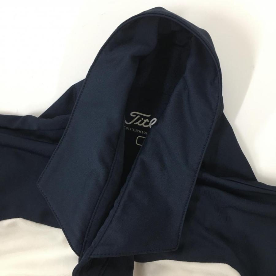 Titleist（タイトリスト） 半袖ポロシャツ 白×ネイビー バイカラー 胸