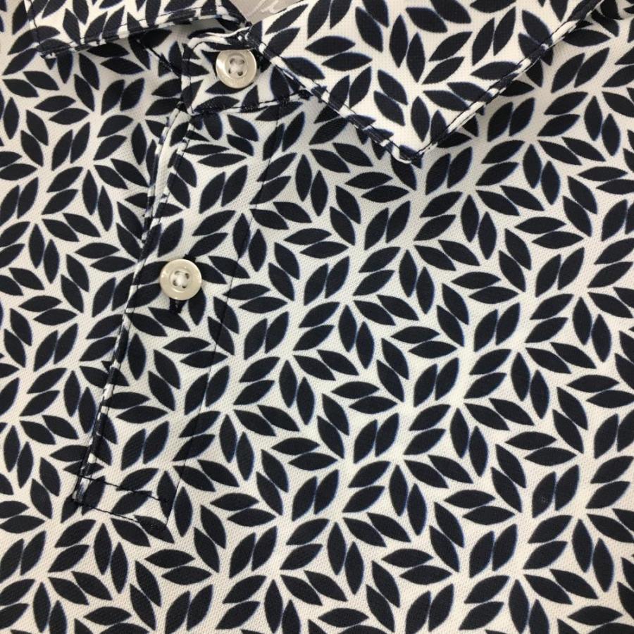 タイトリスト半袖ポロシャツ白×ネイビー総柄 メンズ Lゴルフ TITLEIST タイトリスト半袖ポロシャツ白×ネイビー総柄 メンズ M ゴルフ