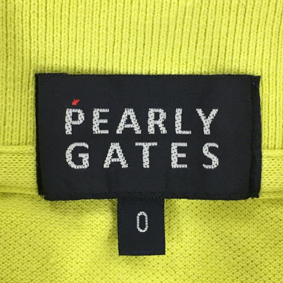 パーリーゲイツ ポロシャツ パーリーゲイツ 半袖ポロシャツ ライムイエロー系 ウェザー