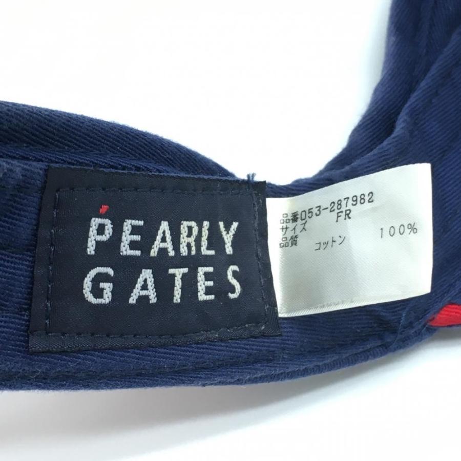 PEARLY GATES（パーリーゲイツ） サンバイザー ネイビー×レッド