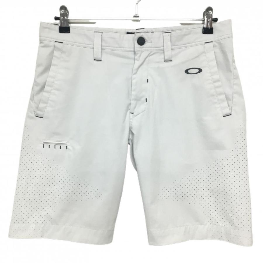 OAKLEY（オークリー） ハーフパンツ 白 裏地メッシュ 裾・後ろ上部