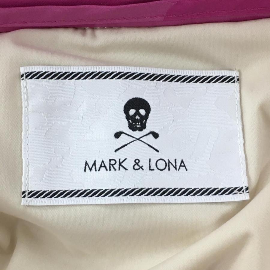 MARK&LONA マークアンドロナ ニットブルゾン ピンク×ライトピンク 襟袖 