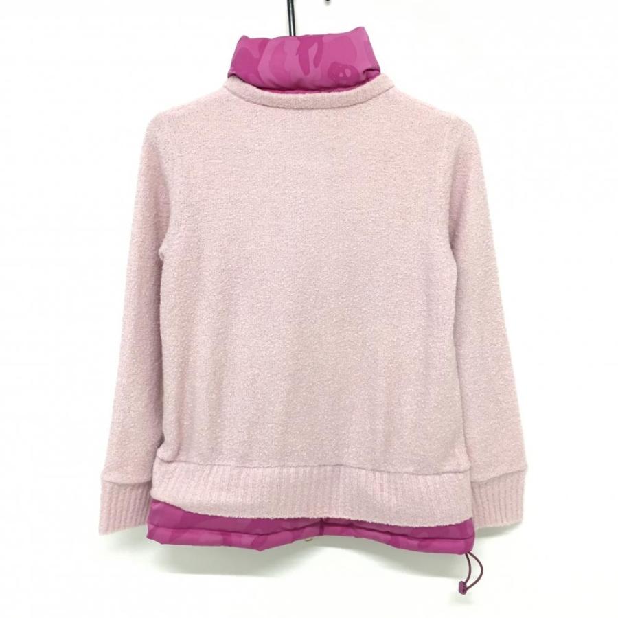 美品】マークアンドロナ MARK&LONA 裏地付 ニットセーター ピンク40