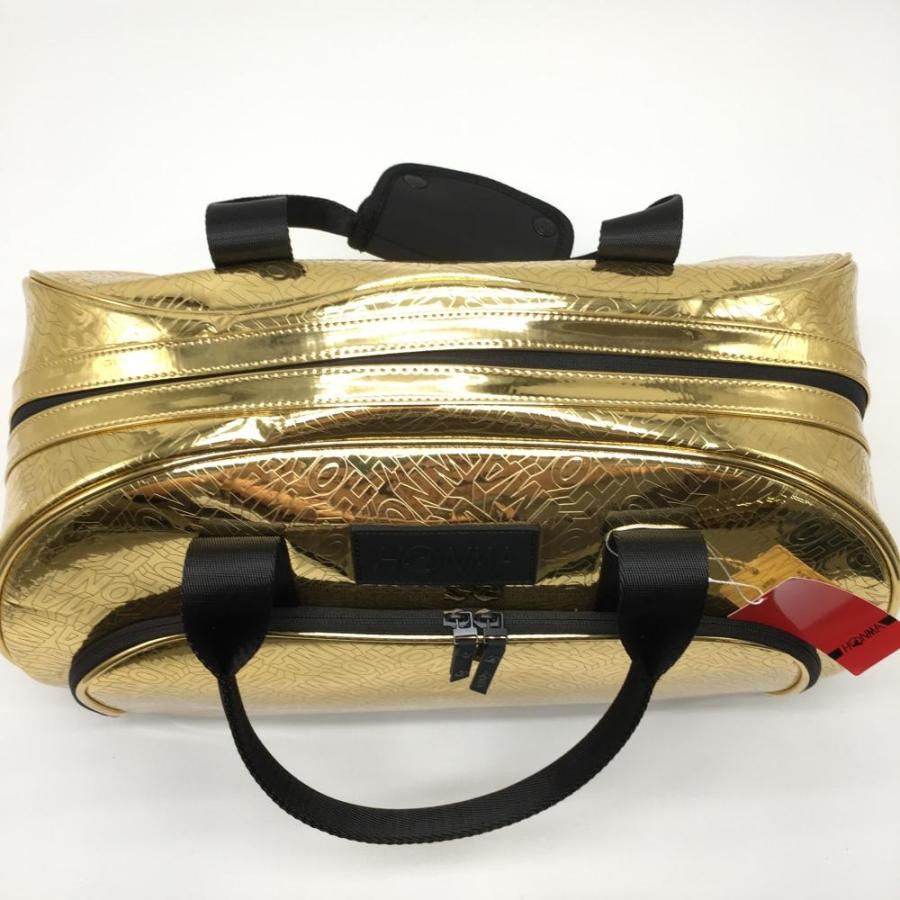 HONMA GOLF ホンマ ボストンバッグ ゴールド×黒 ロゴ総柄 中国 HONMA GOLF ホンマ ボストンバッグ ゴールド×黒 ロゴ総柄 中国