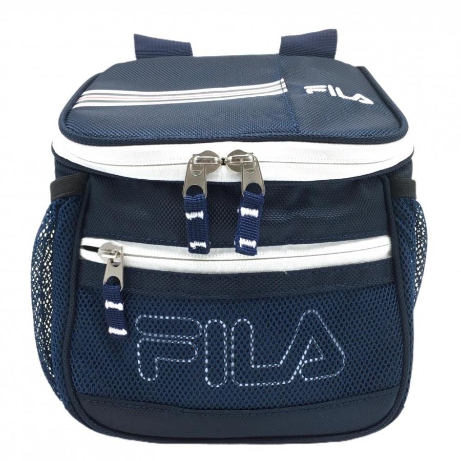 FILA（フィラ） フィラゴルフ 保冷カートバッグ ネイビー×白 カラビナ