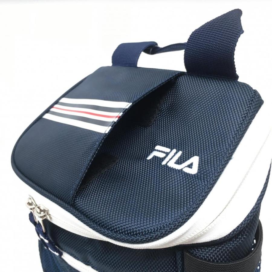 FILA（フィラ） フィラゴルフ 保冷カートバッグ ネイビー×白 カラビナ