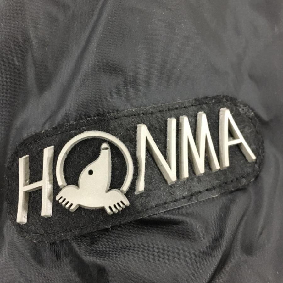 美品】ホンマ 中綿ジャケット 黒 シンプル 袖ワッペン メンズ L ゴルフ