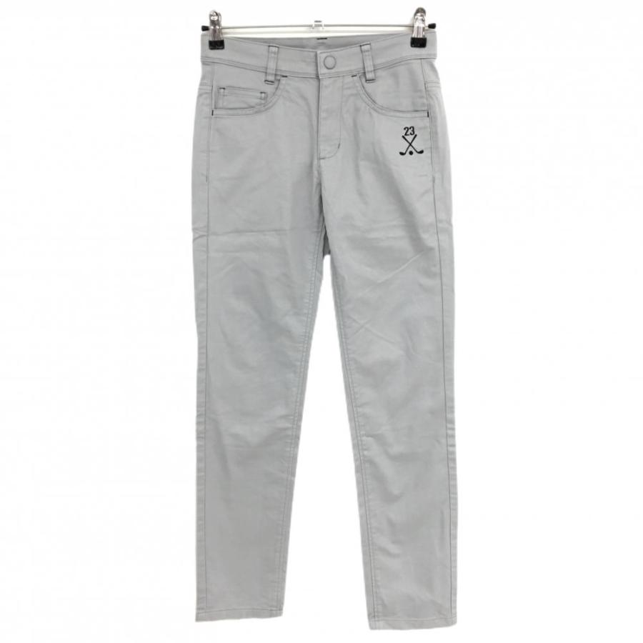 23区GOLF 23区ゴルフ パンツ ライトグレー×黒 ロゴ刺しゅう 23区GOLF 23区ゴルフ パンツ ライトグレー×黒 ロゴ刺しゅう