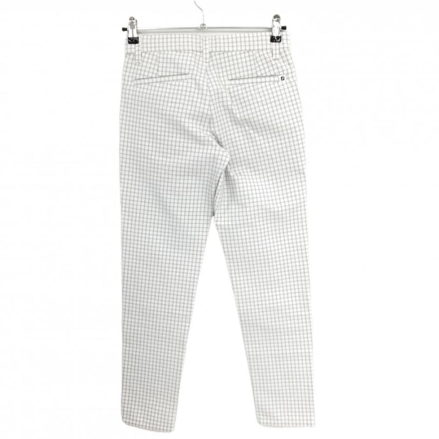 FootJoy（フットジョイ） ストレッチパンツ 白×グレー 格子チェック 裏