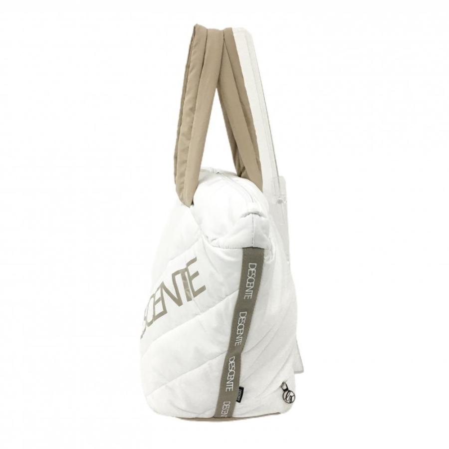 デサントゴルフ ビッグトートバッグ 白×ベージュ キルティング