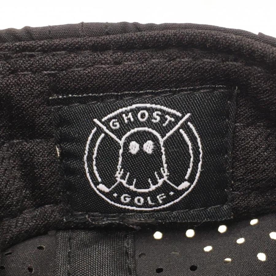ゴーストゴルフ キャップ 黒 パンチング 刺しゅう ゴルフウェア GHOST