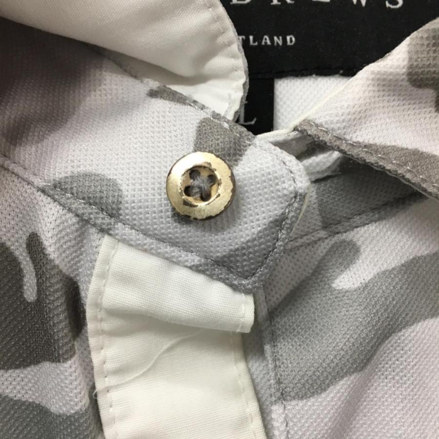 St ANDREWS セントアンドリュース 半袖ポロシャツ グレー カモフラ柄