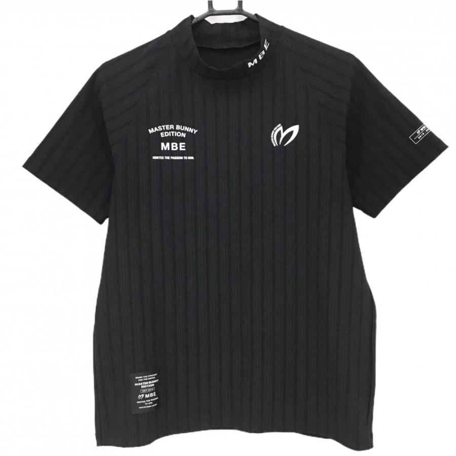 超美品】マスターバニー 半袖ハイネックシャツ 黒 サッカー生地 超美品】マスターバニー 半袖ハイネックシャツ 黒 サッカー生地