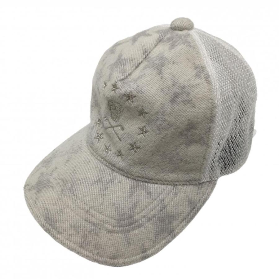 マークアンドロナ メッシュキャップ ライトグレー 星柄 スター 起毛