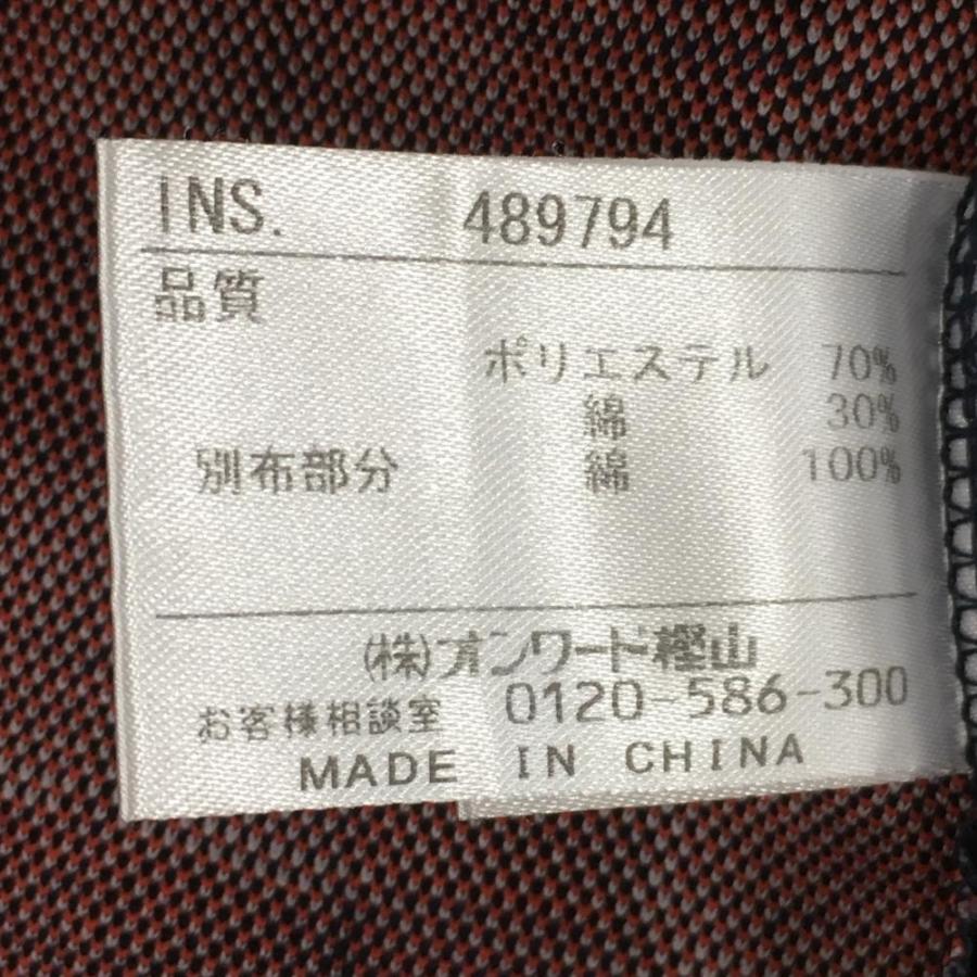 美品】23区スポーツ 長袖ポロシャツ ネイビー×レッド 格子チェック柄
