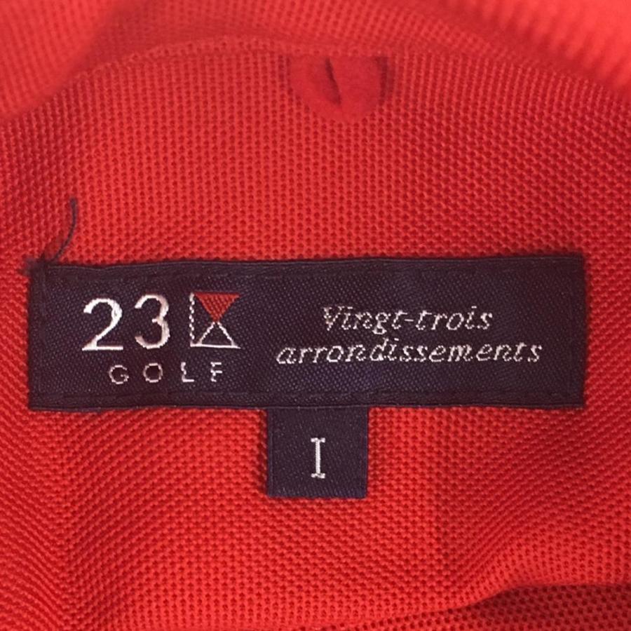 23区GOLF 【美品】23区ゴルフ×Disney 半袖ポロシャツ レッド×白 ミニー