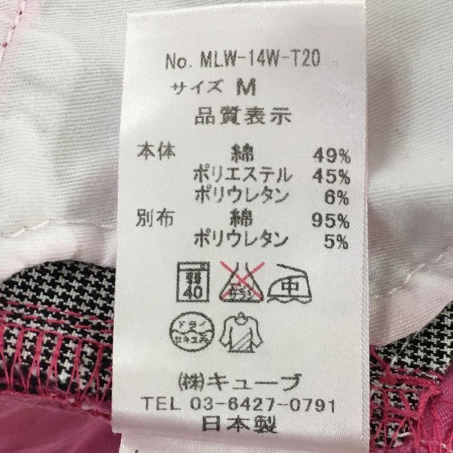 美品】マークアンドロナ パンツ ピンク 地模様 カモフラ スカル 迷彩