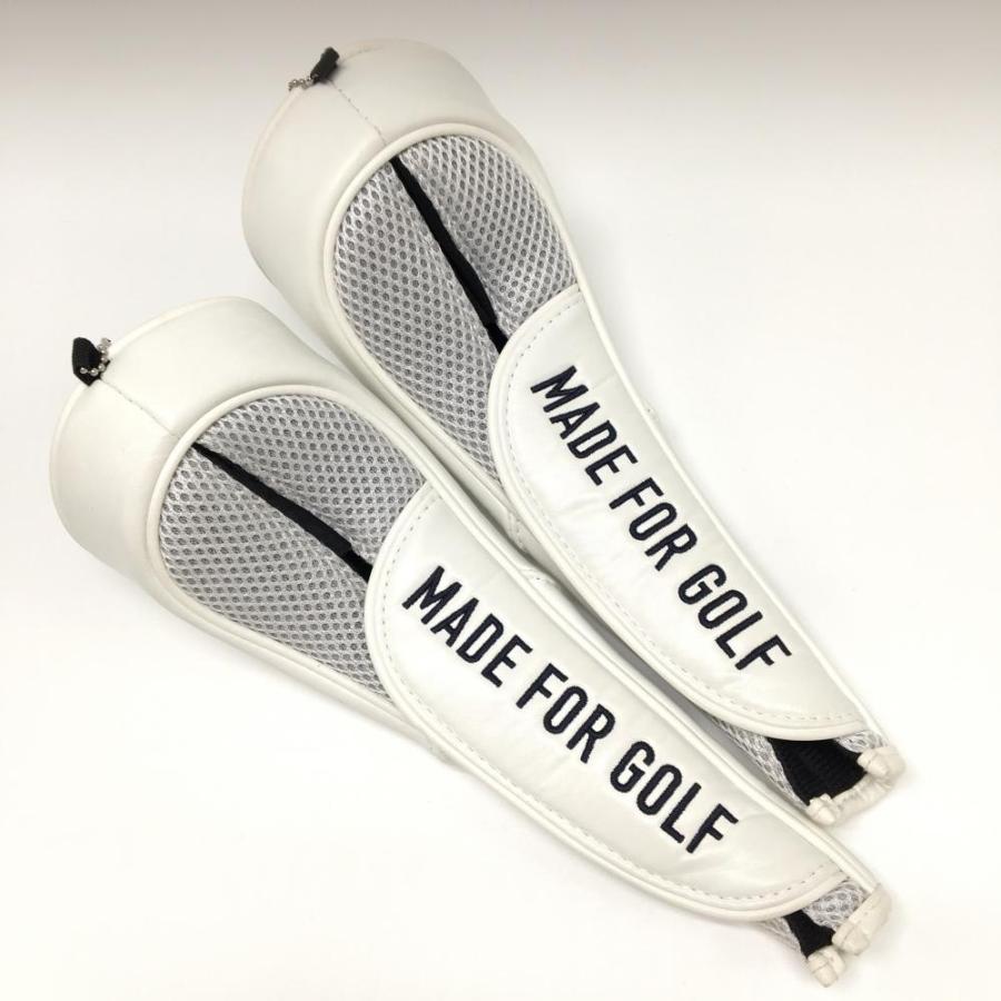 パーリーゲイツ　２点セット　白 PGG パーリーゲイツ ヘッドカバー2点セット（DR.FW) 白×ネイビー