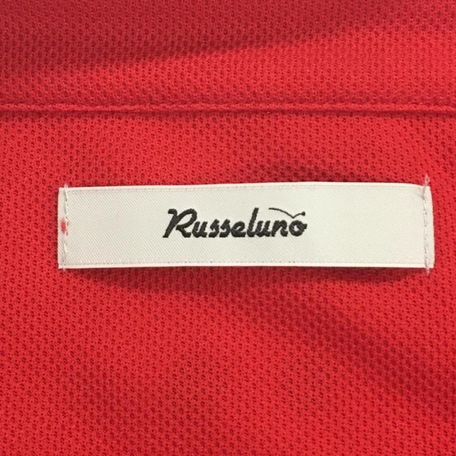 ラッセルノ 半袖ポロシャツ レッド×黒 サスペンダント風 ラッセルノ 半袖ポロシャツ レッド×黒 サスペンダント風