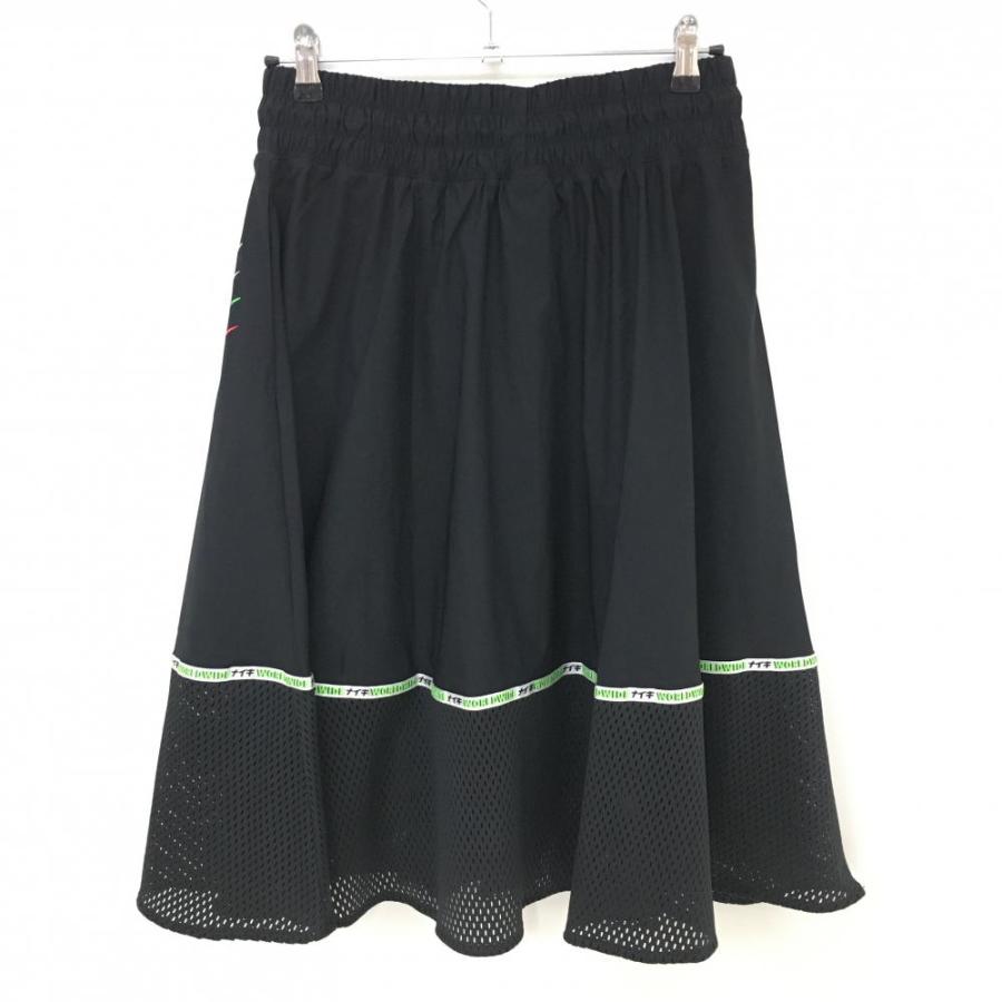 超美品】ナイキ スカート 黒×ライトグリーン 裾メッシュ WORLD 超美品】ナイキ スカート 黒×ライトグリーン 裾メッシュ WORLD