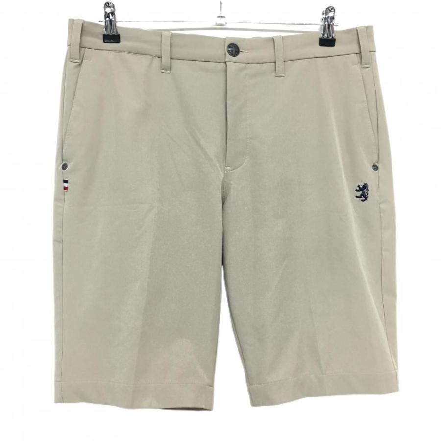 【新品未使用】Admiral Golf メンズ ハーフパンツ サンドベージュ L 超美品】アドミラル ハーフパンツ ベージュ ストレッチ ロゴネイビー