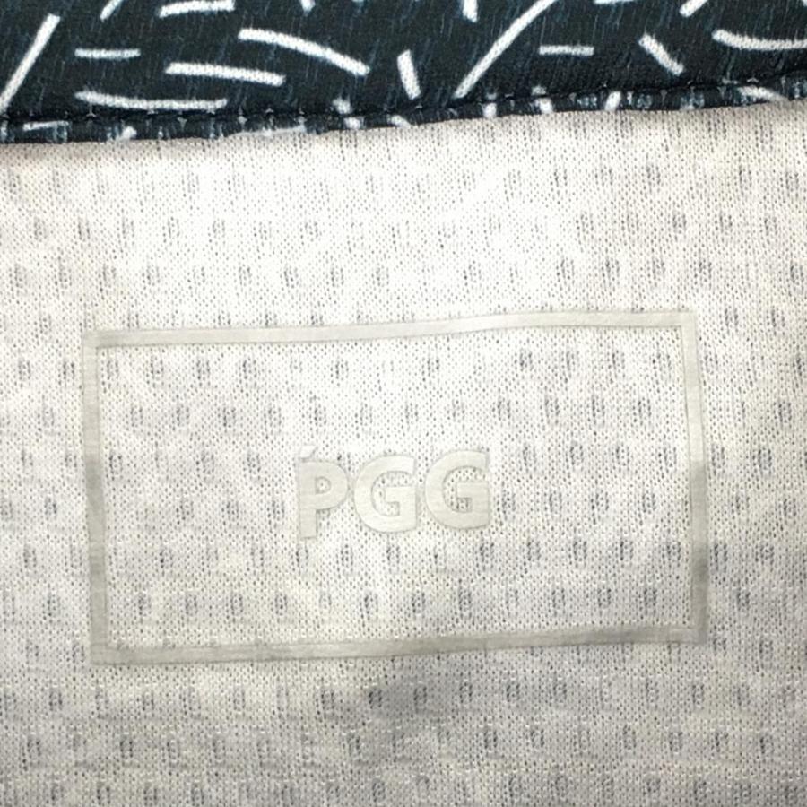 超美品】PGGパーリーゲイツ 半袖ポロシャツ ネイビー×白 総柄 超美品】PGGパーリーゲイツ 半袖ポロシャツ ネイビー×白 総柄