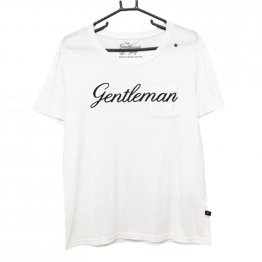 美品】マスターバニー Tシャツ 白 胸ポケット GENTLEMAN GOLF メンズ 5  
