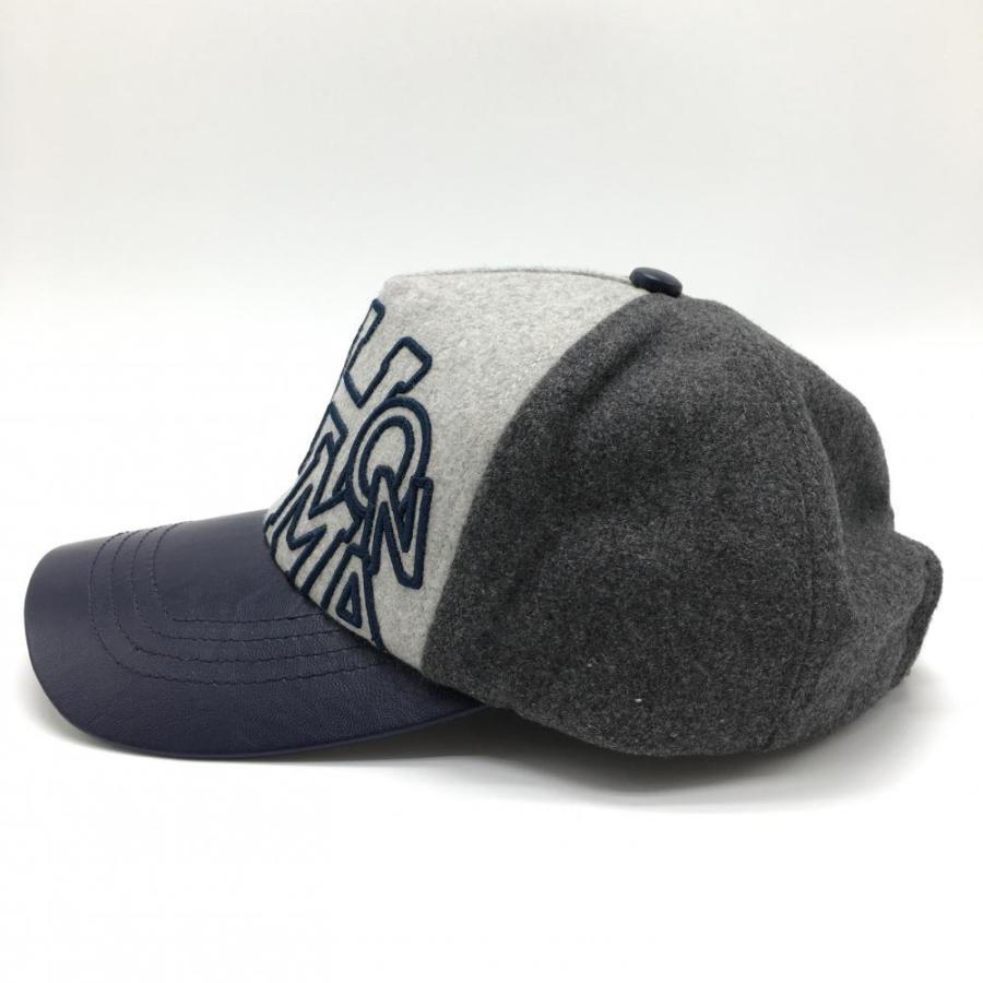 ホンマ キャップ グレー×ネイビー 微起毛 フリーサイズ(57-59cm