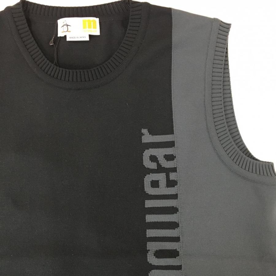 Munsingwear 【新品】マンシングウェア ニットベスト 黒×グレー Munsingwear 【新品】マンシングウェア ニットベスト 黒×グレー
