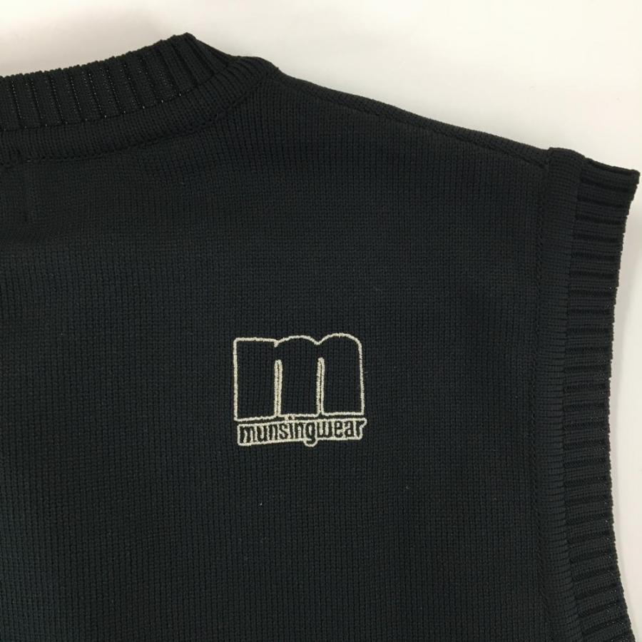 Munsingwear 【新品】マンシングウェア ニットベスト 黒×グレー Munsingwear 【新品】マンシングウェア ニットベスト 黒×グレー