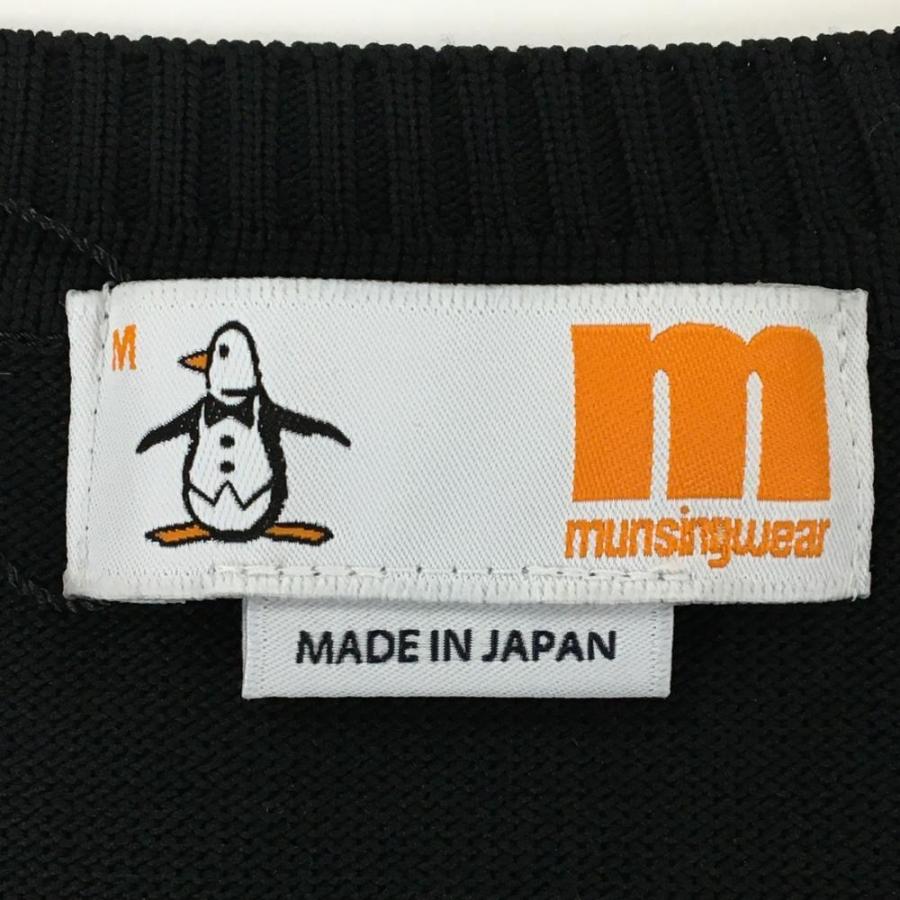 Munsingwear 【新品】マンシングウェア ニットベスト 黒×グレー Munsingwear 【新品】マンシングウェア ニットベスト 黒×グレー