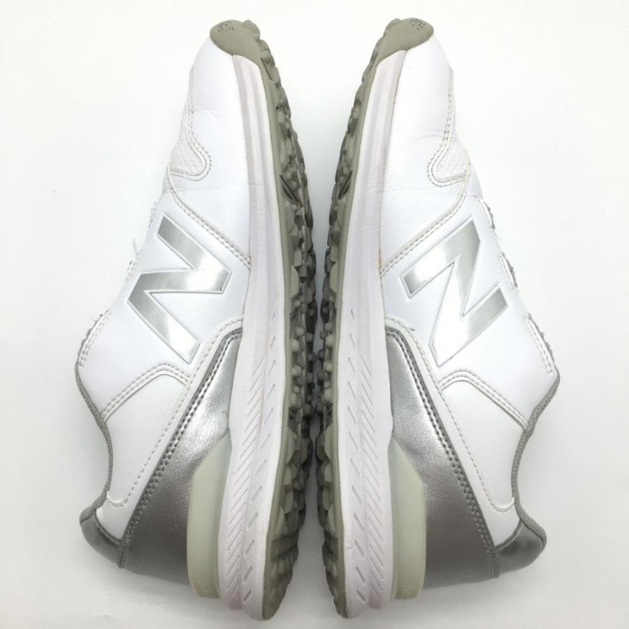 美品】ニューバランス ゴルフシューズ 白×シルバー UGBS669S 美品】ニューバランス ゴルフシューズ 白×シルバー UGBS669S
